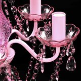  Kristalna svjetiljka s 5 žarulja ružičasta | shoptok.hr