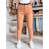 DStreet Spodnie damskie slim fit z paskiem TAIRONIK ceglane | Shoptok.si