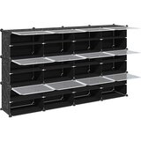  Organizator za kocke za pohranu s 12 kocki i vratima crni PP | shoptok.hr
