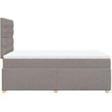 vidaXL Box spring postelja z vzmetnico taupe 120x200 cm blago, (21306685) | Shoptok.si