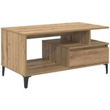 vidaXL Klubska miza artisan hrast 90 x 49 x 45 cm Konstruiran les | Shoptok.si
