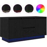 vidaXL TV omarica z LED lučmi črna 100x41x50 cm | Shoptok.si