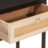  Konzolni stol crni 90 x 30 x 76 cm masivno drvo manga i željezo | shoptok.hr