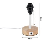  Brilagi - Stona lampa sa USB portom TABLON 1xE27/25W/230V hrast/bela | Eponuda.com