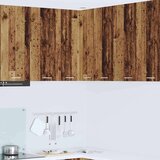 vidaXL Viseča omarica s polico Riga Staro les in bela 57 x 57 x 80 cm | Shoptok.si