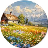  Okrugle slike sa akrilom Mountain Cottage | ePonuda.com