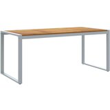 Vanjski Zunanja jedilna miza Siva 180x90x75 cm Jeklo in trden les akacija | Shoptok.si