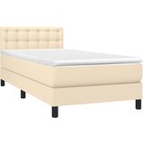  box spring s madracem LED krem 80 x 200 cm od tkanine | shoptok.hr
