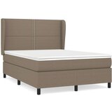  Box spring postelja z vzmetnico taupe 140x200 cm blago, (20792253) | Shoptok.si