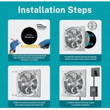 HG POWER 150 mm kovinski odvodni ventilator | Shoptok.si