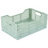 Homéa Mentolno zelena plastična škatla za shranjevanje 30x20x11.5 cm –