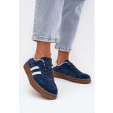 EVENTO Women's Suede Sneakers on Platform Dark Blue Sylviona | shoptok.hr