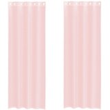 Voile zavjese s ušicama 2 kom svijetlo ružičaste 140x260 cm | Shoptok.si