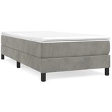 The Living Store Posteljni okvir svetlo siv 80x200 cm žamet - Box Spring Posteljni Okvir, (21488351) | Shoptok.si