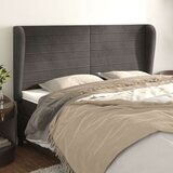  Uzglavlje s ušima tamnosivo 203x23x118/128 cm baršunasti | shoptok.hr