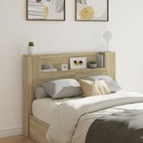 vidaXL Omarica za vzglavje postelje LED sonoma hrast 140x16,5x103,5 cm | Shoptok.si