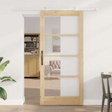  Klizna vrata ORKDAL 93 x 202 cm Masivna borovina i staklo Cijene