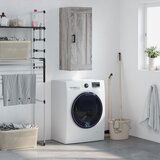 vidaXL Stenska omarica siva sonoma 34,5x34x90 cm inženirski les | Shoptok.si