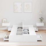  Krevet s ladicama Bijelo 120 x 190 cm Konstruirano drvo | shoptok.hr