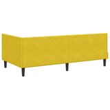 vidaXL Kotna postelja z vzmetnico z vzglavjem Rumena 90 x 200 cm Žamet | Shoptok.si