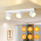 DOUGHELEC LED stropna svetilka s 3 reflektorji 18 W, 3000 K, bela | Shoptok.si