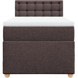  Krevet s oprugama i madracem tamnosmeđi 90 x 190 cm od tkanine | shoptok.hr