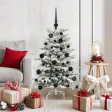 vidaXL Umetno Zložljivo Božično Drevo Bela 120 cm PE in PVC | Shoptok.si