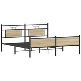  Metalni okvir kreveta bez madraca boja hrasta sonome 180x200 cm | shoptok.hr