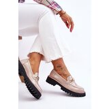 S. BARSKI Patent Leather Platform Loafers Beige Ronin | shoptok.hr