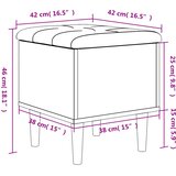  Klupa za pohranu boja hrasta 42x42x46 cm od konstruiranog drva | shoptok.hr