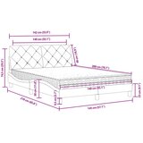 vidaXL Krevet s madracem tamnozeleni 140x200 cm baršunasti | shoptok.hr