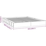  Okvir za krevet od masivnog drva bijeli 150 x 200 cm veliki | shoptok.hr
