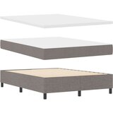  Postelja s škatlastim vzmetenjem z vzmetnico Taupe 140x190 cm Tkanina, (22083077) | Shoptok.si