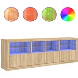 vidaXL Komoda s LED svjetlima boja hrasta sonome 202x37x67 cm | shoptok.hr