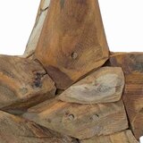 vidaXL Božićna zvijezda Smeđa 30 x 5 x 45 cm Čvrsto teak drvo | shoptok.hr