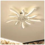 LED prigušiva svetiljka sa ventilatorom LED/50W/230V 3000-6500K bela + daljinski upravljač