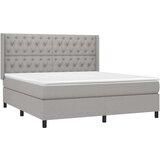  Box spring s madracem svjetlosiva 160x200 cm tkanina | shoptok.hr