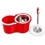 Rotirajući mop sa kofom i mikrofiber navlakom/ crvena