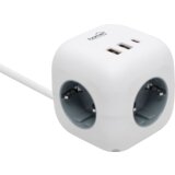 Home produžni kabl CUBE2, 3 utičnice, 2 x USB A, 1 x USB C, 1.5m, Bijeli | Eponuda.ba