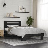  Okvir za krevet crni 75 x 190 cm od konstruirano drvo i metal | shoptok.hr