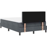  LED Box Spring Krevet s madracem Tamno siva 120 x 200 cm Baršun | shoptok.hr