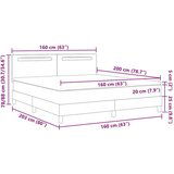  Konstrukcija kreveta s madracem s madracem Bijelo 160 x 200 cm | shoptok.hr