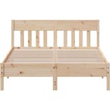 vidaXL Okvir za krevet s uzglavljem 140x200 cm od masivne borovine | shoptok.hr