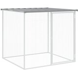  Kavez za kokoši s krovom svjetlosivi 403x98x90 cm čelični | shoptok.hr