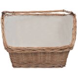  Košara za drva za ogrjev s ručkom 61,5 x 46,5 x 58 cm Smeđa vrba | shoptok.hr