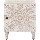  Nočna omarica 2 pcs Bela 40 x 33,5 x 46 cm Masiven les manga, (5000209726) | Shoptok.si