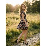 Sinsay Mini haljina od viskoze s platnenim remenom u cvjetnom uzorku | shoptok.hr