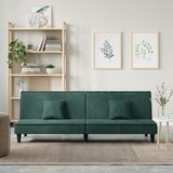 vidaXL Raztegljiv kavč temno zelen žamet | Shoptok.si