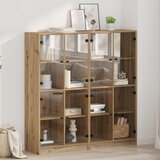  Highboard 2 pcs Umjetnički hrast 68 x 37 x 142 cm | shoptok.hr