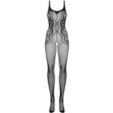 Obsessive G335 - Prozirni otvoreni mrežasti kombinezon (crni) - SL | shoptok.hr